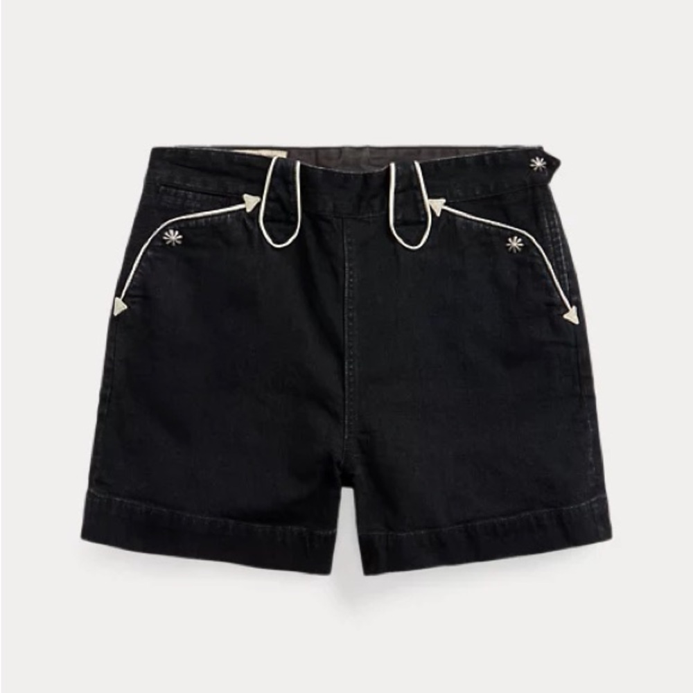 Ralph Lauren Black Denim Shorts in size 24.